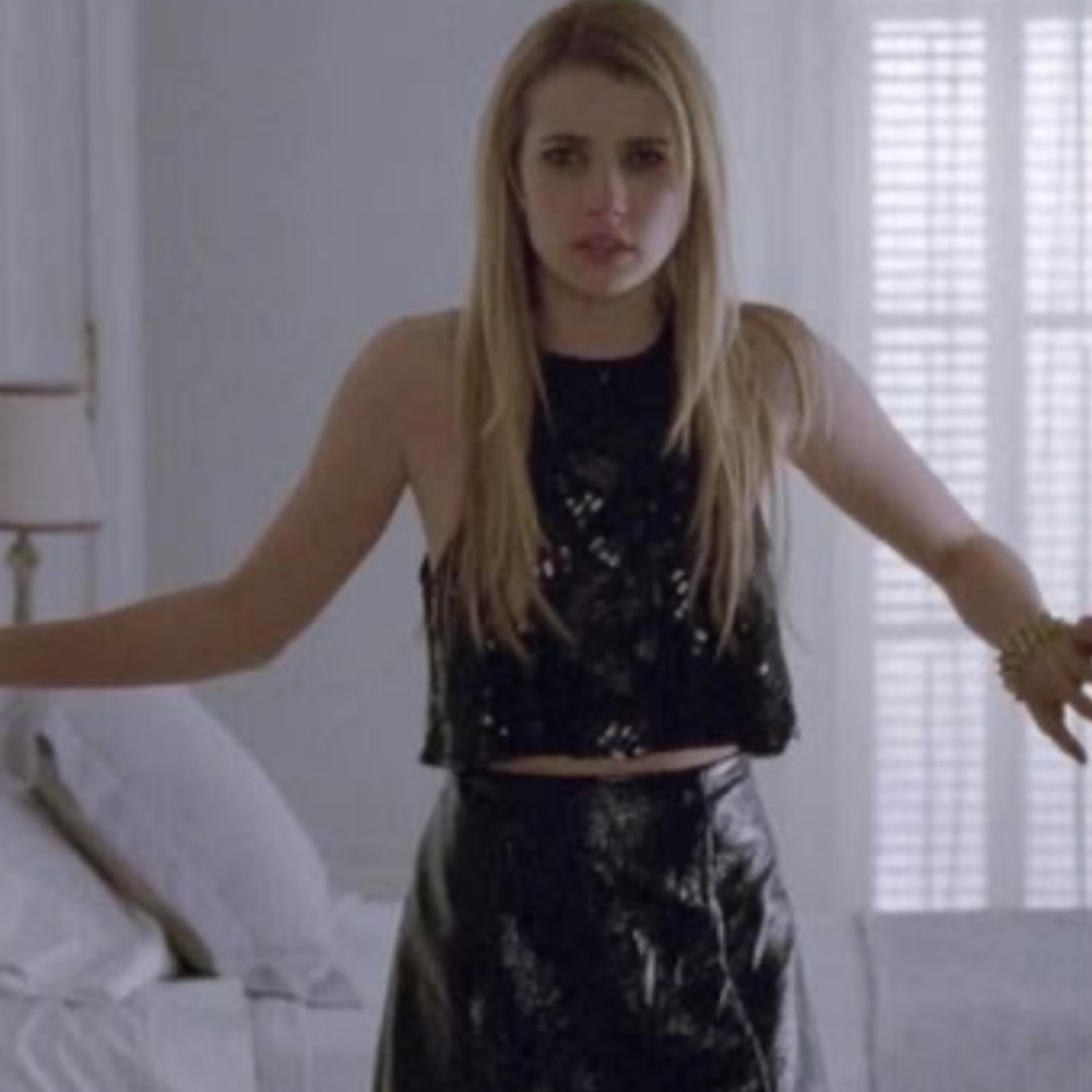 Black Sequin crop as seen in American HorrorStory